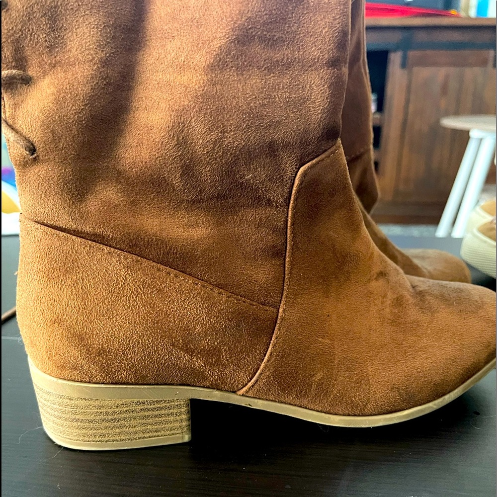 Brown tall boots